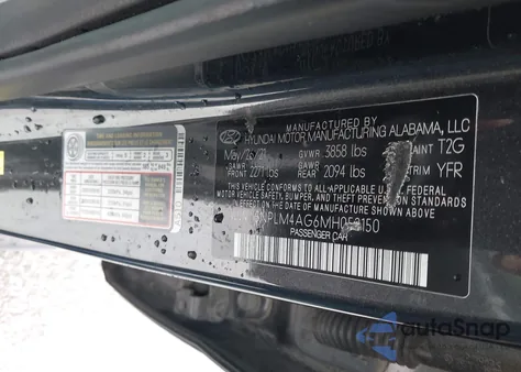 2021 Hyundai Elantra Sel z USA, uszkodzony, nr VIN 5NPLM4AG6MH052150